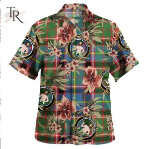 Aikenhead Clan Tartan Crest Badge Aloha Hawaiian Shirt Tropical Old Style