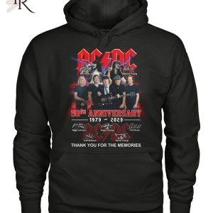 ACDC 50th Anniversary 1973 – 2023 Thank You For The Memories Print On Both Sides T-Shirt – Limited Edition