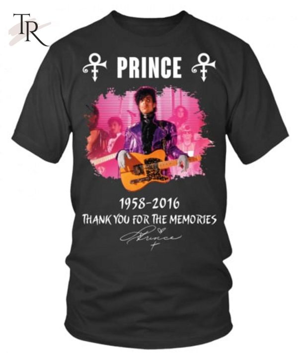 Prince 1958 – 2016 Thank You For The Memories T-Shirt – Limited Edition