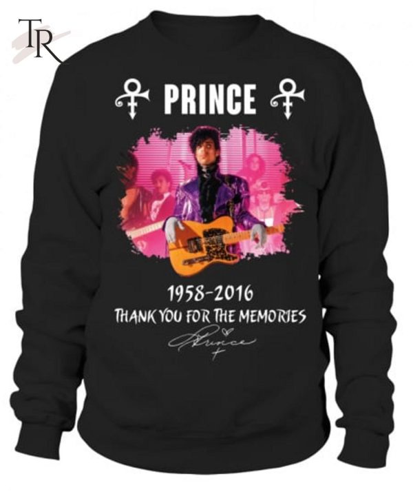 Prince 1958 – 2016 Thank You For The Memories T-Shirt – Limited Edition