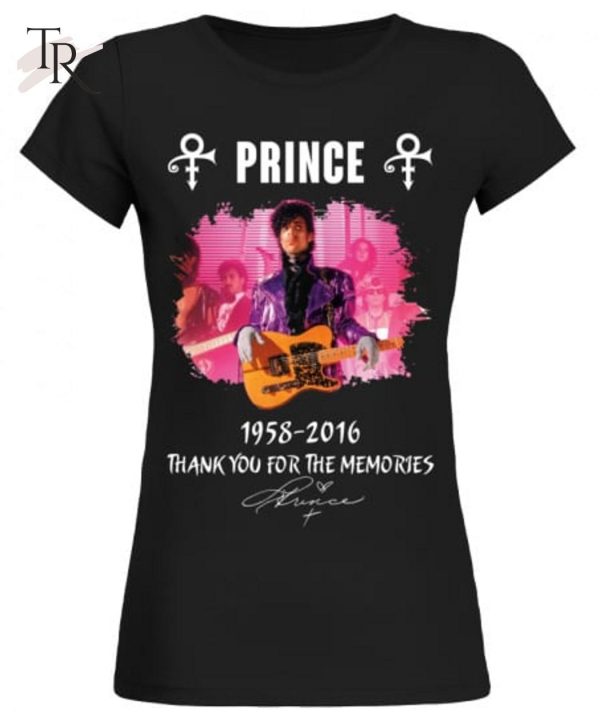 Prince 1958 – 2016 Thank You For The Memories T-Shirt – Limited Edition