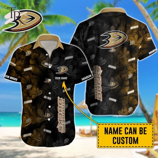 NHL Anaheim Ducks Special Aloha Design Button Shirt