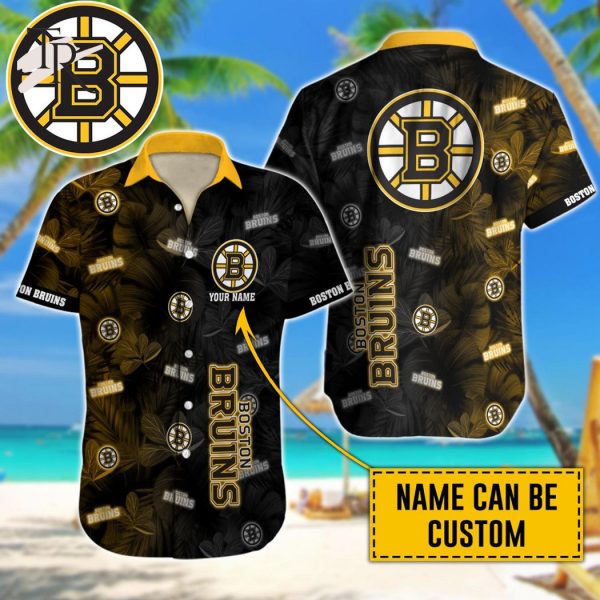 NHL Boston Bruins Special Aloha Design Button Shirt
