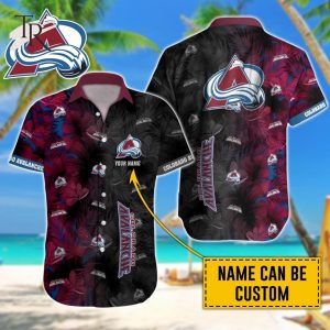 NHL Colorado Avalanche Special Aloha Design Button Shirt
