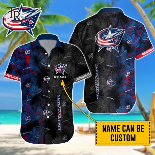 NHL Columbus Blue Jackets Special Aloha Design Button Shirt