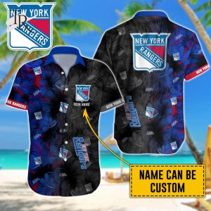 NHL New York Rangers Special Aloha Design Button Shirt