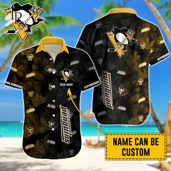 NHL Pittsburgh Penguins Special Aloha Design Button Shirt