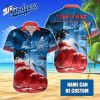 Custom Name MLB Los Angeles Angels Special Hawaiian Design Button Shirt