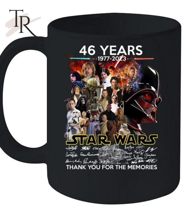 46 Years Star Wars 1977 – 2023 All Members Signature Thank You For The Memories T-Shirt – Limited Edition