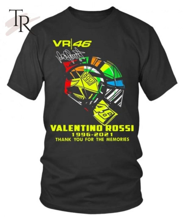 Vr 46 AGV Valentino Rossi 1996 – 2021 Thank You For The Memories T-Shirt – Limited Edition