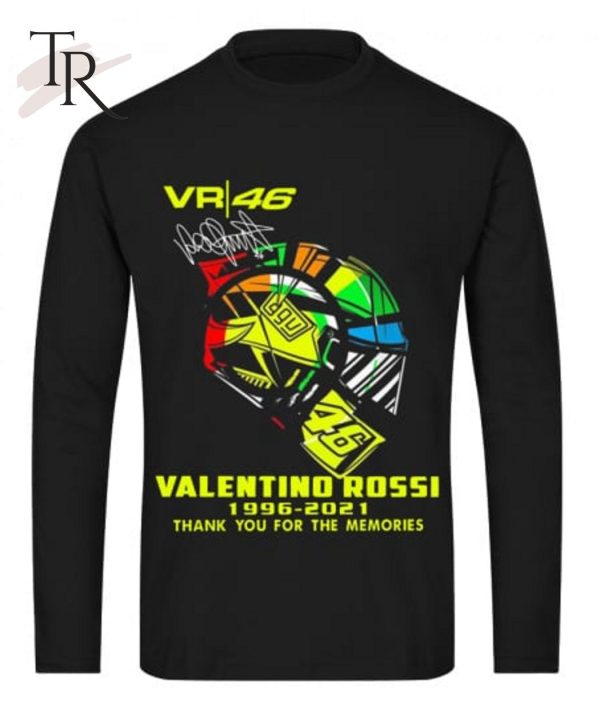 Vr 46 AGV Valentino Rossi 1996 – 2021 Thank You For The Memories T-Shirt – Limited Edition