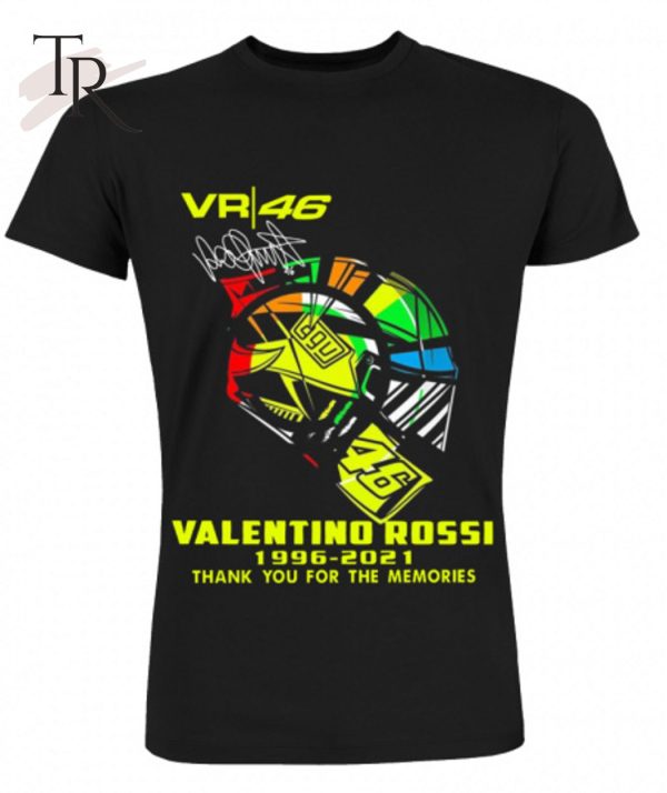 Vr 46 AGV Valentino Rossi 1996 – 2021 Thank You For The Memories T-Shirt – Limited Edition