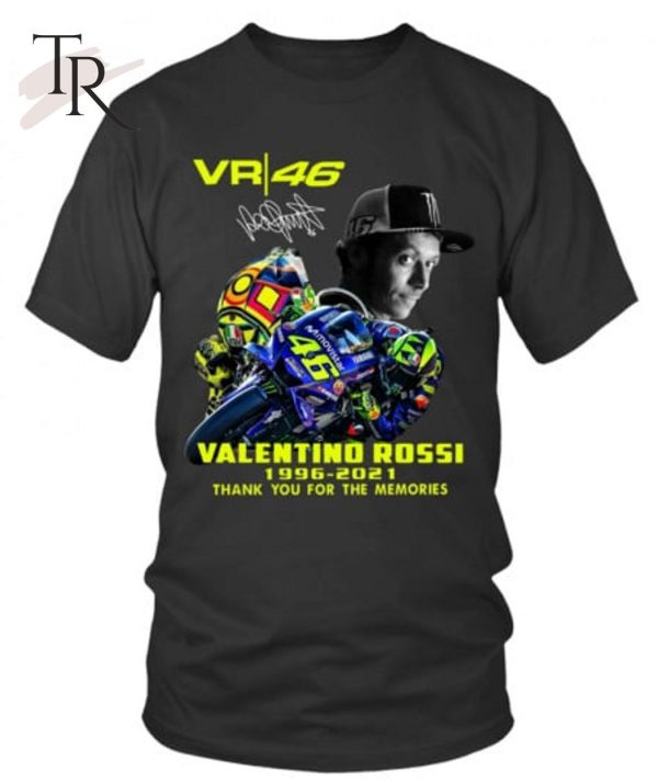 Vr 46 Movistar Valentino Rossi 1996 – 2021 Thank You For The Memories T-Shirt – Limited Edition