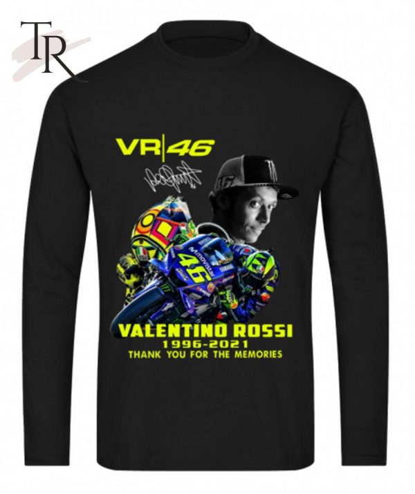 Vr 46 Movistar Valentino Rossi 1996 – 2021 Thank You For The Memories T-Shirt – Limited Edition