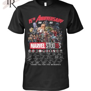 15th Anniversary 2008 – 2023 Marvel Stud15s Signature Thank You For The Memories T-Shirt – Limited Edition