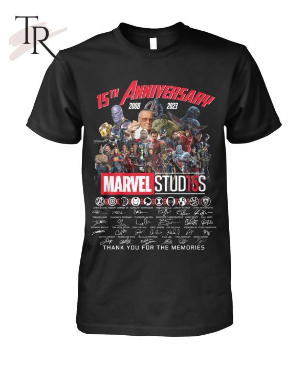 15th Anniversary 2008 – 2023 Marvel Stud15s Signature Thank You For The Memories T-Shirt – Limited Edition