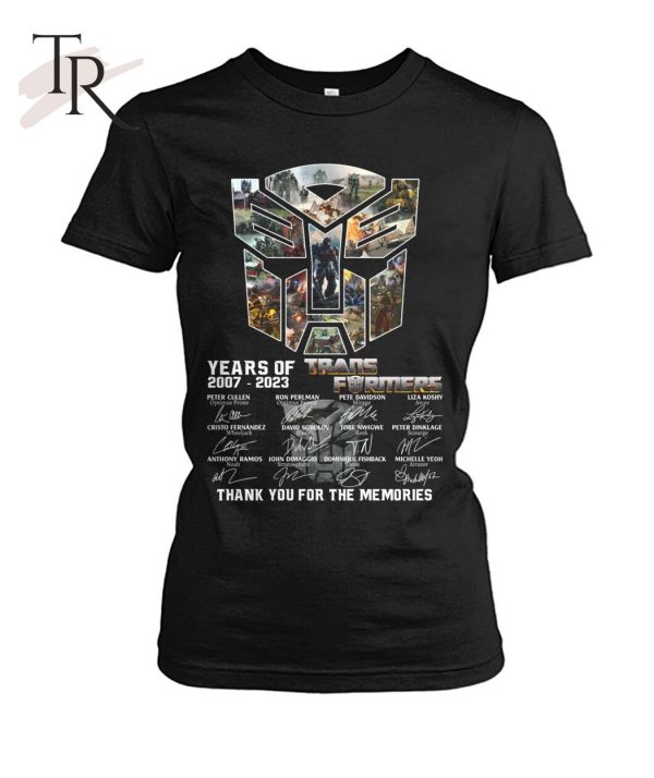 16 Years Of 2007 – 2023 Transformers Signature Thank You For The Memories T-Shirt – Limited Edition