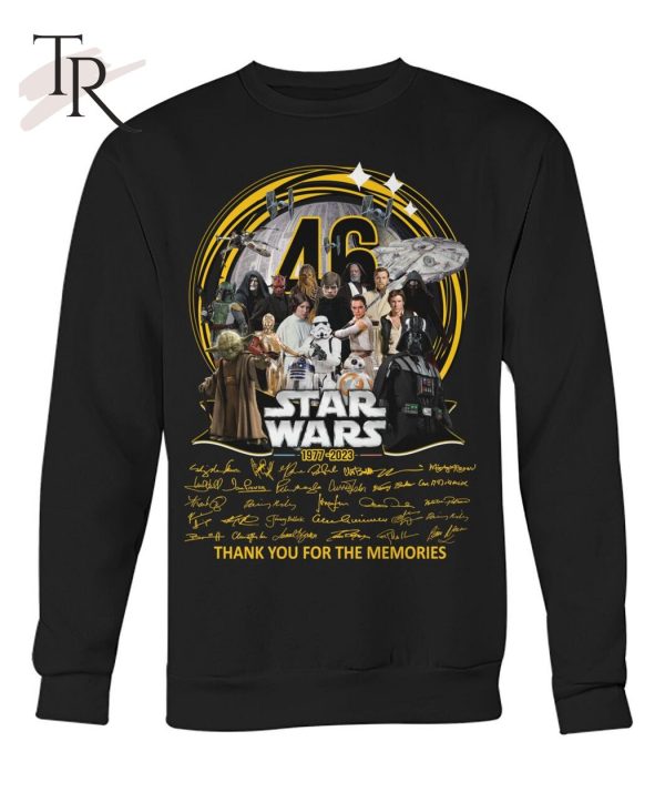 46 Star Wars 1977 – 2023 Signature Thank You For The Memories T-Shirt – Limited Edition