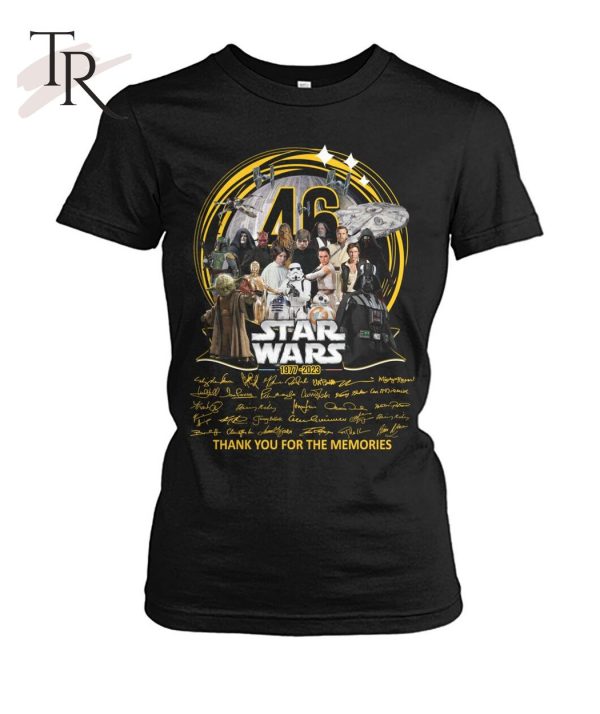 46 Star Wars 1977 – 2023 Signature Thank You For The Memories T-Shirt – Limited Edition