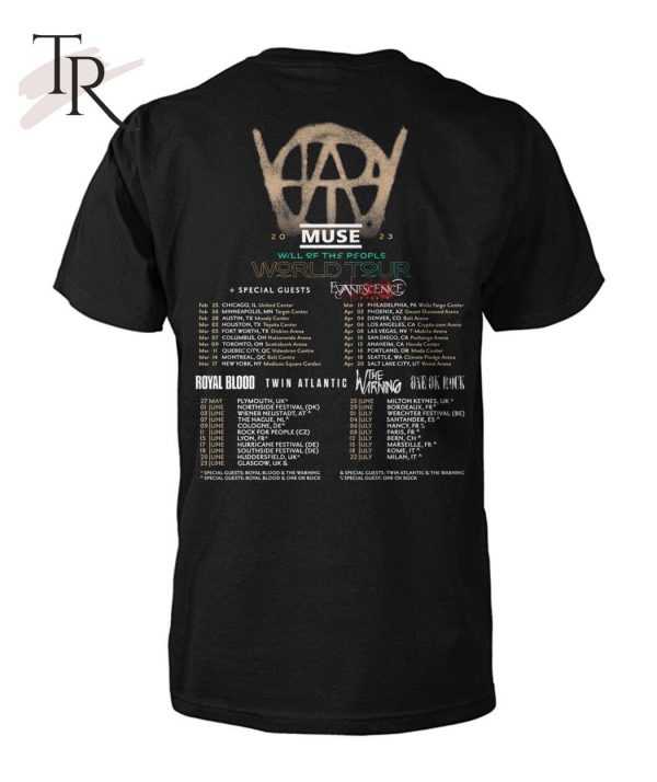 Muse Will Of The People World Tour Special Guests Unisex T-Shirt – Limited Edition