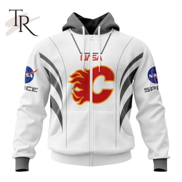 Personalized NHL Calgary Flames Special Space Force NASA Astronaut Design Hoodie 3D