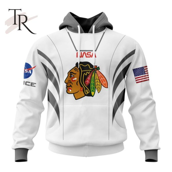 Personalized NHL Chicago Blackhawks Special Space Force NASA Astronaut Design Hoodie 3D