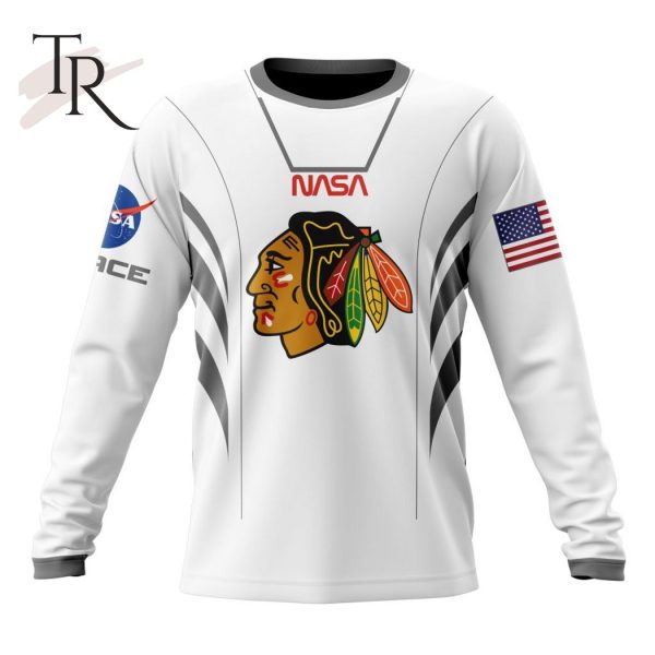 Personalized NHL Chicago Blackhawks Special Space Force NASA Astronaut Design Hoodie 3D