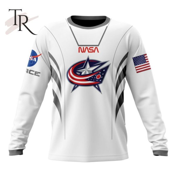 Personalized NHL Columbus Blue Jackets Special Space Force NASA Astronaut Design Hoodie 3D