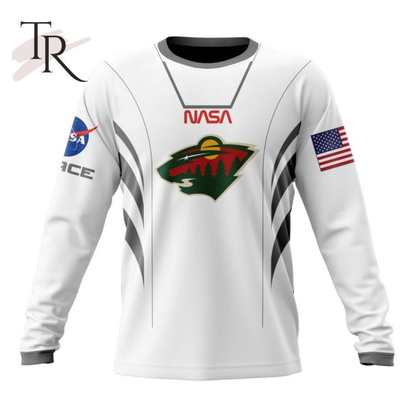 Personalized NHL Minnesota Wild Special Space Force NASA Astronaut Design Hoodie 3D