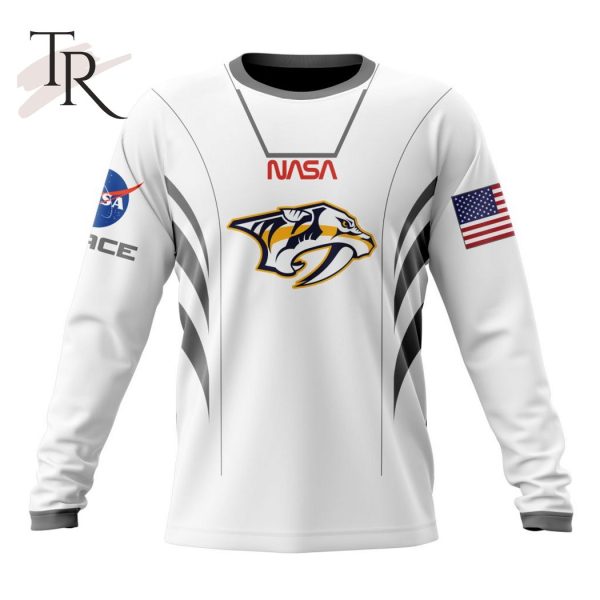 Personalized NHL Nashville Predators Special Space Force NASA Astronaut Design Hoodie 3D