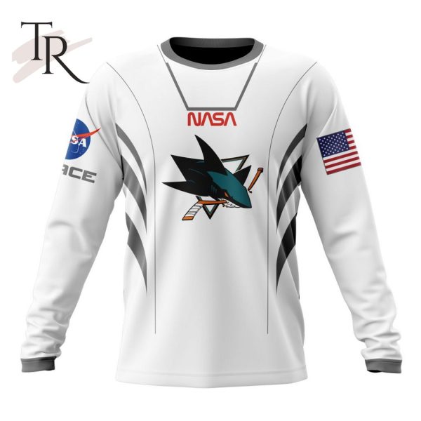 Personalized NHL San Jose Sharks Special Space Force NASA Astronaut Design Hoodie 3D