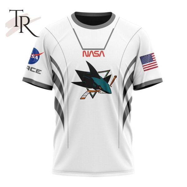 Personalized NHL San Jose Sharks Special Space Force NASA Astronaut Design Hoodie 3D