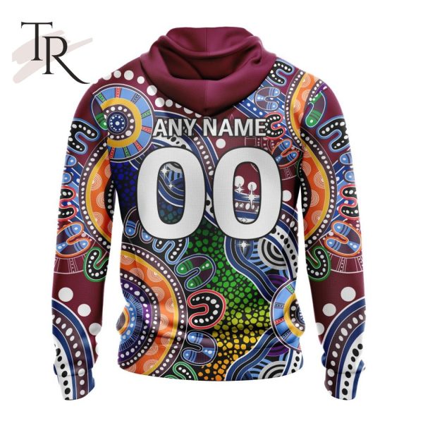 Personalized NRL Brisbane Broncos Special Indigenous Design Hoodie 3D