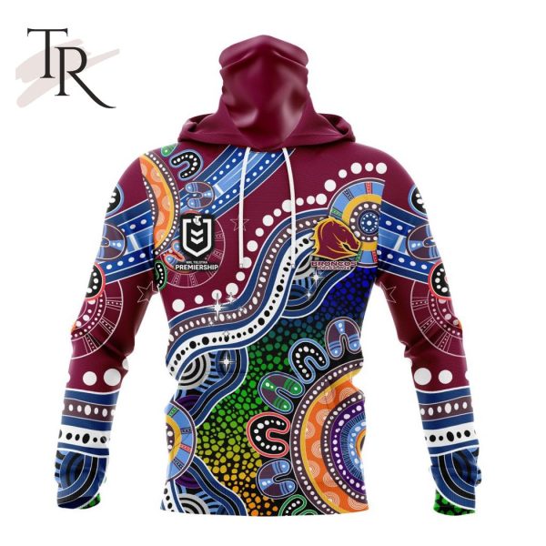 Personalized NRL Brisbane Broncos Special Indigenous Design Hoodie 3D