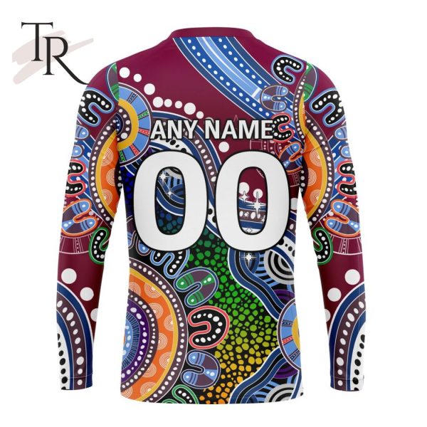 Personalized NRL Brisbane Broncos Special Indigenous Design Hoodie 3D