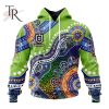 Personalized NRL Canterbury-Bankstown Bulldogs Special Indigenous Design Hoodie 3D