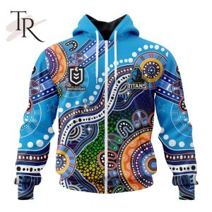 Personalized NRL Gold Coast Titans Special Indigenous Design Hoodie 3D
