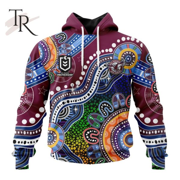 Personalized NRL Manly Warringah Sea Eagles Special Indigenous Design Hoodie 3D