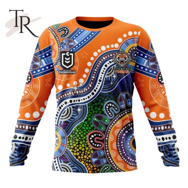 Personalized NRL Wests Tigers Special Indigenous Design Hoodie 3D