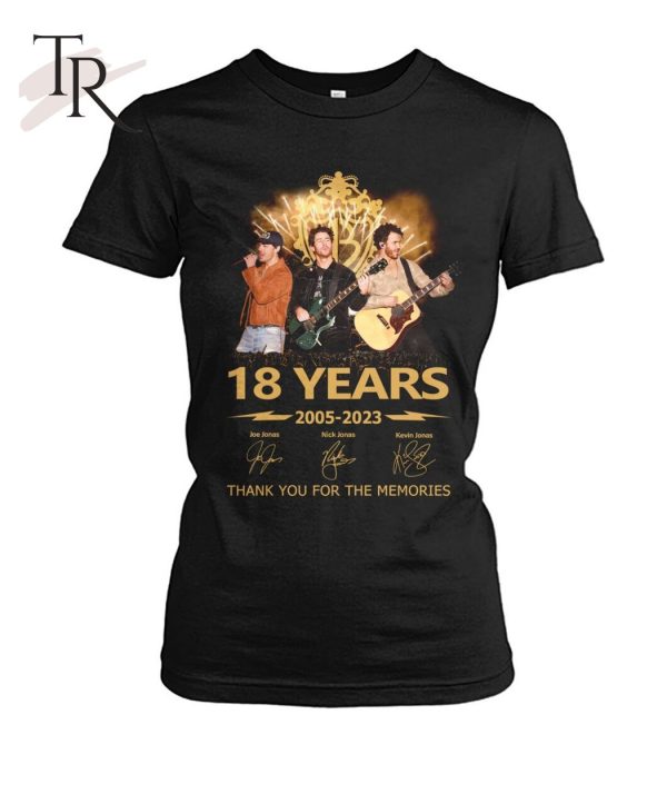 The Jonas Brothers 18 Years 2005 – 2023 Thank You For The Memories T-Shirt – Limited Edition