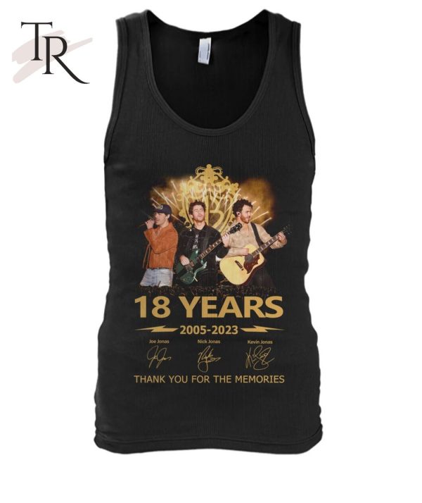 The Jonas Brothers 18 Years 2005 – 2023 Thank You For The Memories T-Shirt – Limited Edition