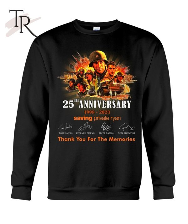 25th Anniversary 1998 – 2023 Saving Private Ryan Thank You For The Memories T-Shirt – Limited Edition