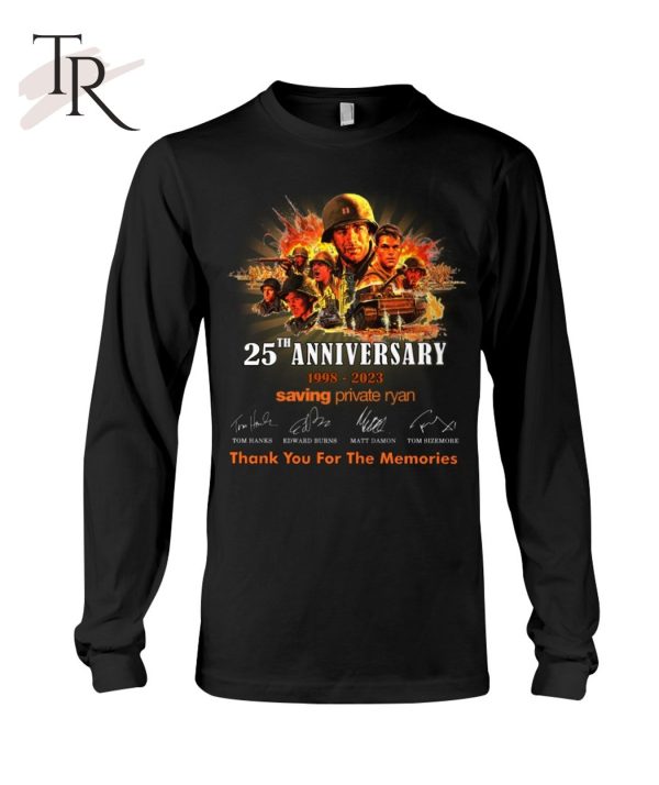 25th Anniversary 1998 – 2023 Saving Private Ryan Thank You For The Memories T-Shirt – Limited Edition