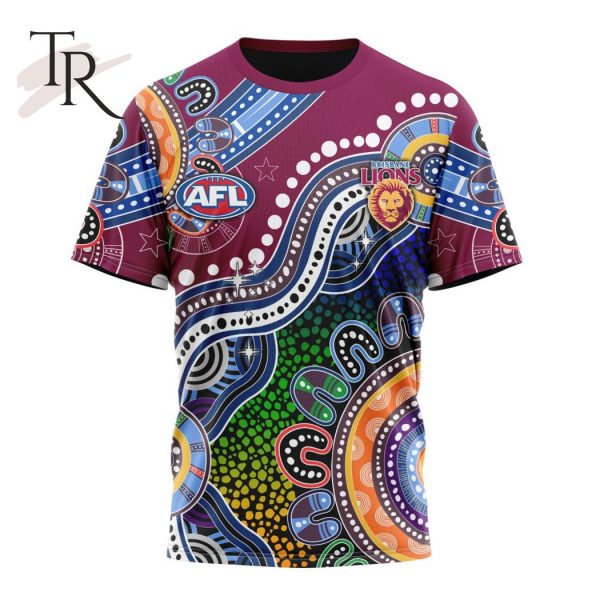 Personalized AFL Brisbane Lions Special Indigenous Design Hoodie 3D