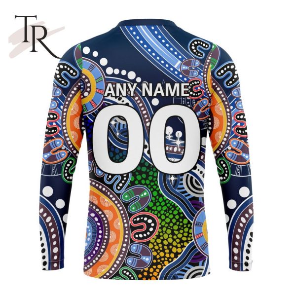 Personalized AFL Geelong Cats Special Indigenous Design Hoodie 3D