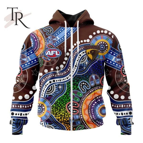 Personalized AFL Hawthorn Football Club Special Indigenous Design Hoodie 3D