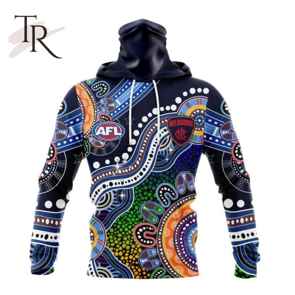 Personalized AFL Melbourne Football Club Special Indigenous Design Hoodie 3D