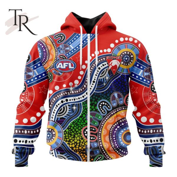 Personalized AFL Sydney Swans Special Indigenous Design Hoodie 3D