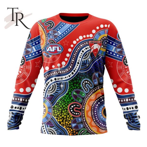 Personalized AFL Sydney Swans Special Indigenous Design Hoodie 3D