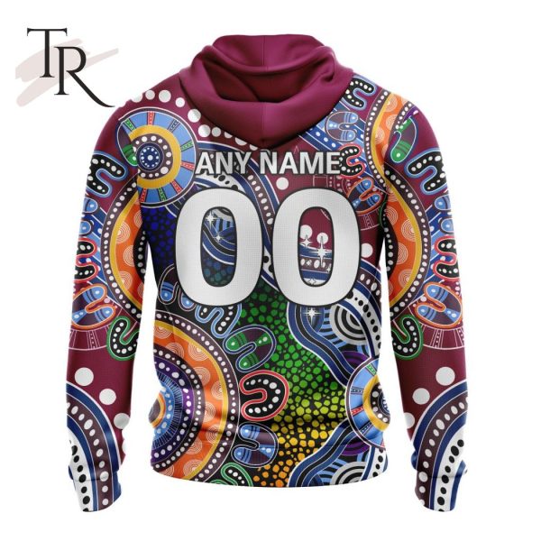 Personalized QLD Maroons Special Indigenous Design Hoodie 3D